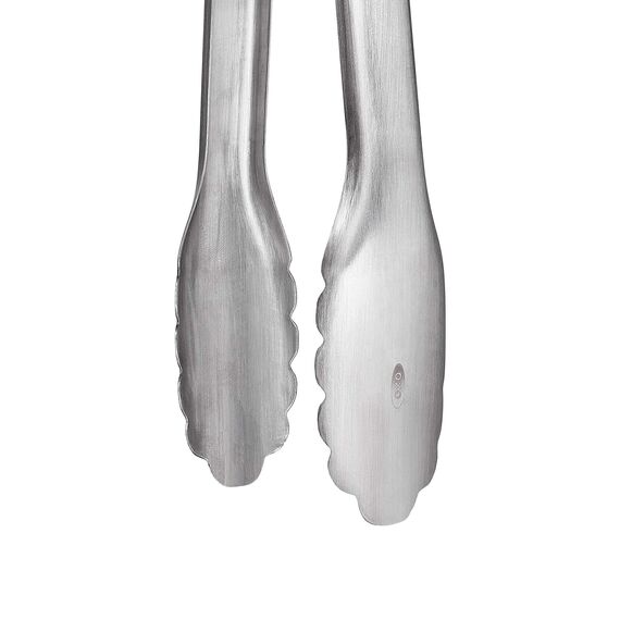 OXO Good Grips Set aus Wender und Zange zum Grillen – spülmaschinenfestes Grillzangen-Set mit Fleischwender aus Edelstahl – 41 cm und 47,5 cm