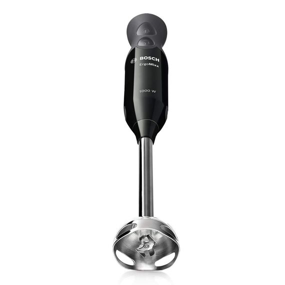Bosch Stabmixer ErgoMixx MS6CB6110, Edelstahl-Mixfuß, Mix- und Messbecher, 4-Klingen-Messer, leichtes Gehäuse, 12 Stufen plus Turbostufe, einfache Reinigung, 1000 W, schwarz/anthrazit