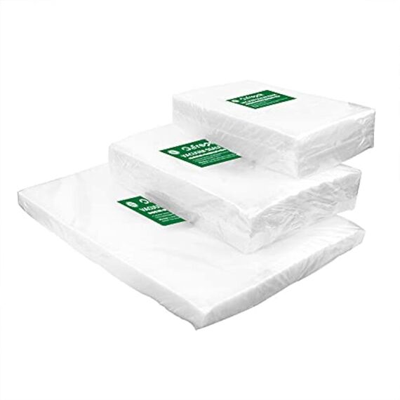 O2frepak150Beutel(50)15x25cm und (50)20x30cm und (50)28x40cm Vakuumier Beutel Vakuumbeutel für Lebensmittel,BPA-Frei Sous Vide Vakuumierbeutel Beutel für Vakuumierer und Folienschweißgeräte Geeignet
