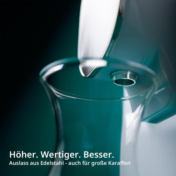 OsmoFresh Auftisch Osmoseanlage Quella Pro White | mit Heißwasserspender | 6 Temperaturstufen | 7-Fach Umkehrosmose Filterung | Wasserfilter für Küche Büro Wohnmobil | kalkfreies Trinkwasser | UV