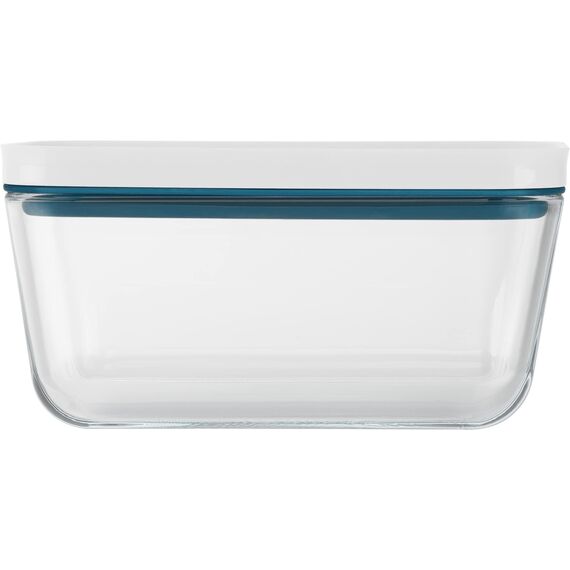 ZWILLING Fresh & Save Vakuumbox, Größe M, Glas, mit Vakuum-Deckel, Blau-La Mer