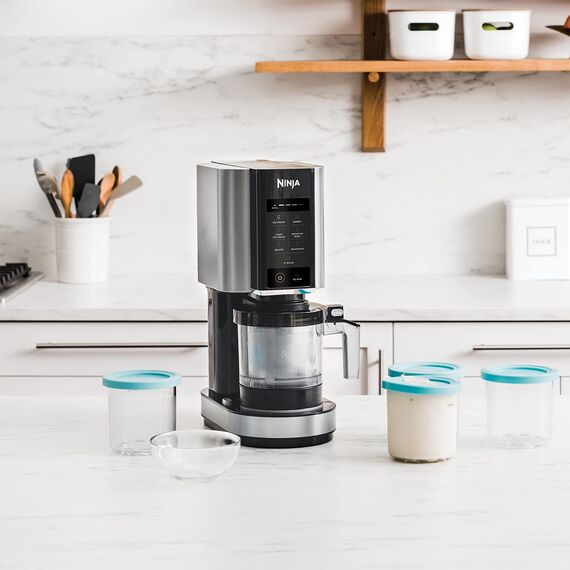 Ninja 4 BPA-freie Dessert-Behälter zur Herstellung und Aufbewahrung von Leckereien Kompatibel mit NC300EU, Grau XSK4PINTEUUK