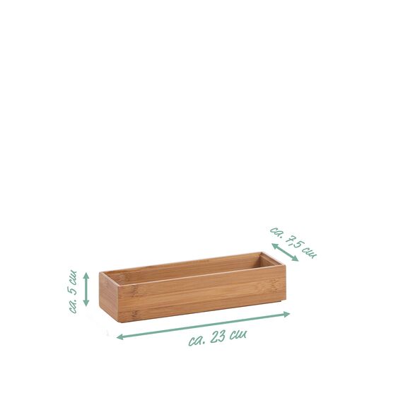 Zeller 13331 Ordnungsbox 23 x 7.5 x 5 cm, Bamboo, Sonstige