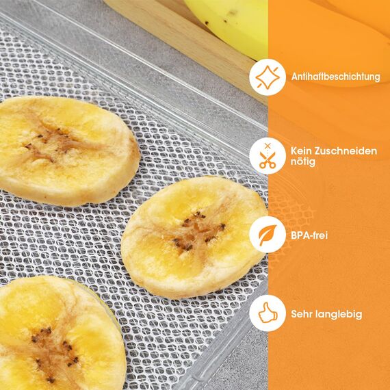 Aieve Dörrfolie Antihaft Silikon Dehydrator Blätter für Obsttrockner, BPA-Frei, Fruchtleder Matte (17 * 26cm)