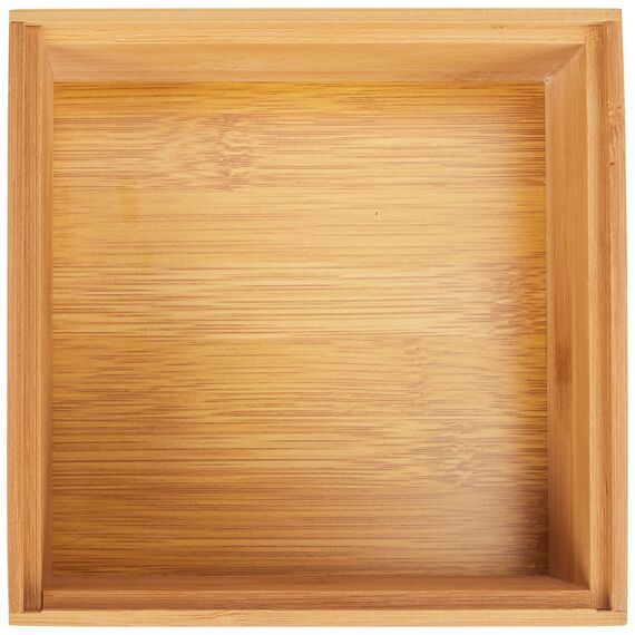 Zeller 13330 Ordnungsbox 15 x 15 x 6.5 cm, Bamboo, Sonstige (Packung mit 2)