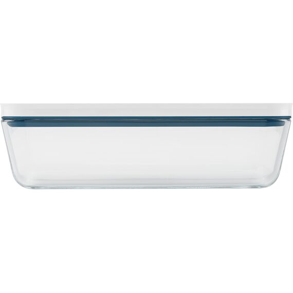 ZWILLING Fresh & Save Vakuum Auflaufform, 2,8 l, 29 x 20 x 9 cm, Glas, mit Vakuum-Deckel, Blau-La Mer
