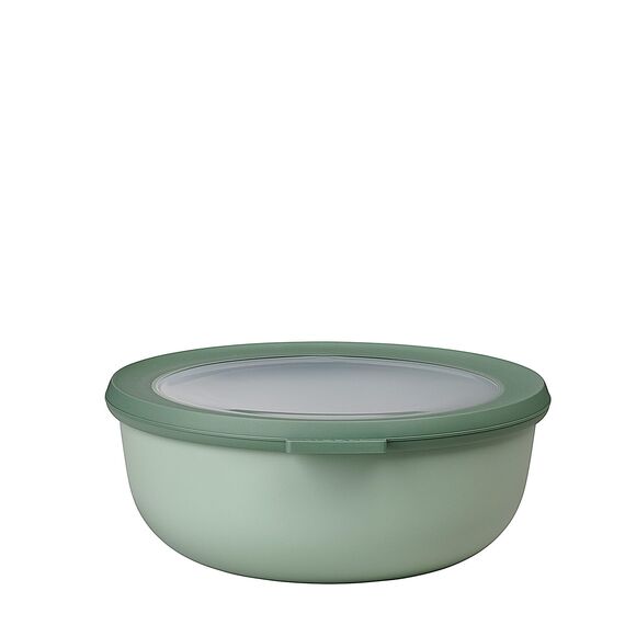 Mepal Multi Bowl Cirqula Round - Mikrowellen Geschir - Geeignet als Luftdichte Aufbewahrungsbox für den Kühlschrank, Mikrowellengeschirr & als Frischhaltedosen - 1250 ml - Nordic sage