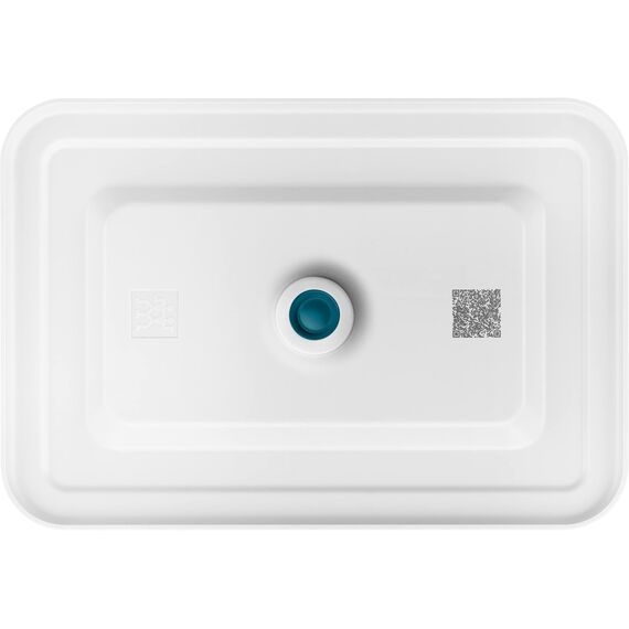 ZWILLING Fresh & Save Vakuum Auflaufform, 2,8 l, 29 x 20 x 9 cm, Glas, mit Vakuum-Deckel, Blau-La Mer