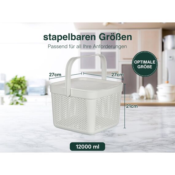 uandu Kartoffel Aufbewahrungsbox 12Lx3 – Kartoffelbox für Küche, Zwiebelbox & Knoblauch Aufbewahrung, Küchen Organizer