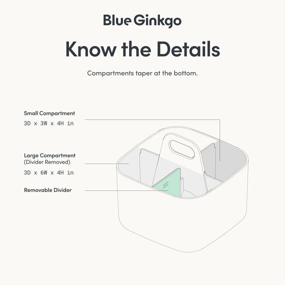 BLUE GINKGO Stapelbarer Organizer-Caddy – Tragbare Aufbewahrung aus Korea für Bad, Büro, Bastel- oder Schulbedarf (Quadratisch, Rosa)