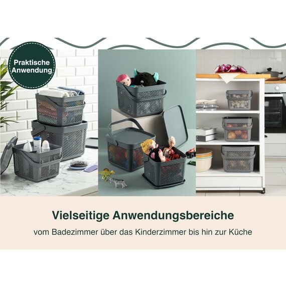 uandu Kartoffel Aufbewahrungsbox 5Lx4 – Kartoffelbox für Küche, Zwiebelbox & Knoblauch Aufbewahrung, Küchen Organizer
