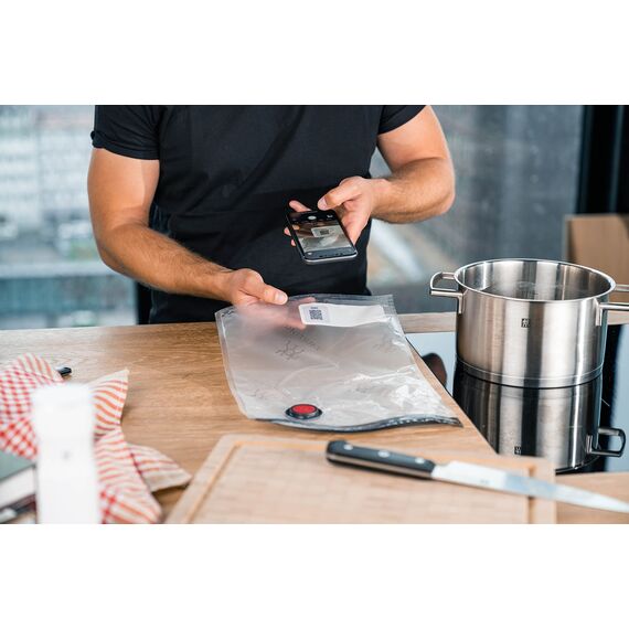 ZWILLING Fresh & Save Vakuum Beutelset für Lebensmittel 10-teilig, verschiedene Größen, Kunststoff, wiederverwendbar