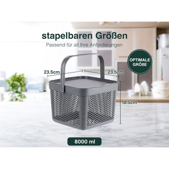 uandu Kartoffel Aufbewahrungsbox 8L – Kartoffelbox für Küche, Zwiebelbox & Knoblauch Aufbewahrung, Küchen Organizer