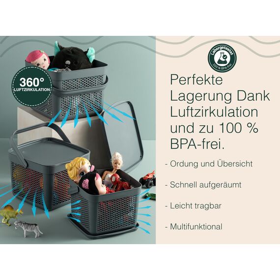 uandu Kartoffel Aufbewahrungsbox 12L – Kartoffelbox für Küche, Zwiebelbox & Knoblauch Aufbewahrung, Küchen Organizer