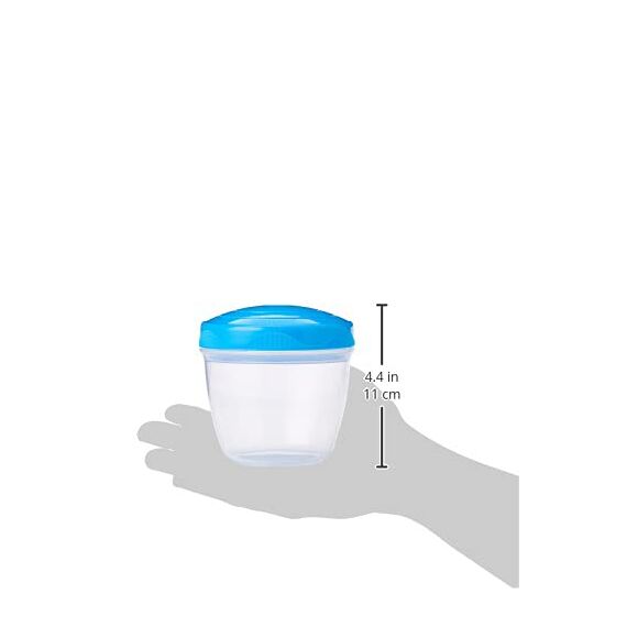 Sistema TO GO Snack 'n' Nest Frischhaltedosen Set | 150 ml305 ml520 ml | kleine ineinander stapelbare Vorratsdosen | BPA-frei | Gemischte Farben | 3 Stück