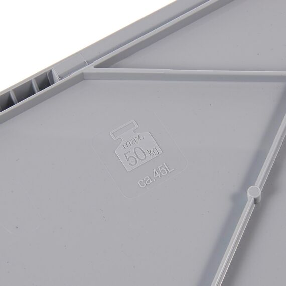 keeeper ben 4x Stabile Profi-Klappboxen mit Soft-Touch Griffen, 45 l, Eco Grass Green