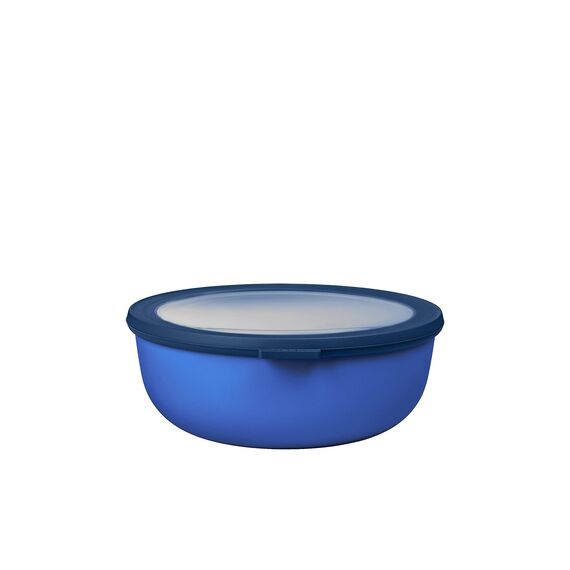 Mepal Multi Bowl Cirqula Round - Mikrowellen Geschir - Geeignet als Luftdichte Aufbewahrungsbox für den Kühlschrank, Mikrowellengeschirr & als Frischhaltedosen - 2250 ml - Vivid blue