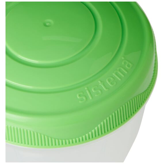 Sistema Yogurt To Go Frischhaltedosen, rund | 150 ml | Stapelbare Vorratsdosen mit Deckeln | 2 Stück