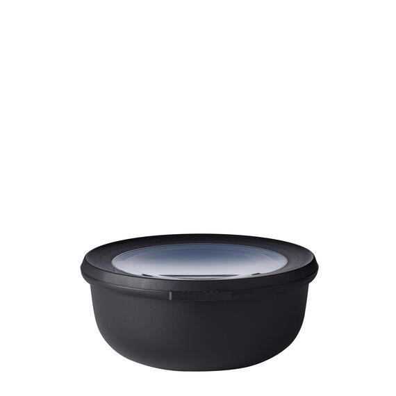Mepal Multi Bowl Cirqula Round - Mikrowellen Geschir - Geeignet als Luftdichte Aufbewahrungsbox für den Kühlschrank, Mikrowellengeschirr & als Frischhaltedosen - 750 ml - Nordic black