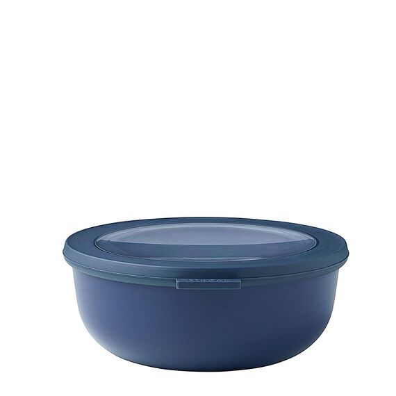 Mepal - Multi Bowl Cirqula Round - Vorratsdose mit Deckel - Geeignet als Luftdichte Aufbewahrungsbox für den Kühlschrank, Mikrowellengeschirr & als Frischhaltedosen - 1250 ml - Nordic Denim