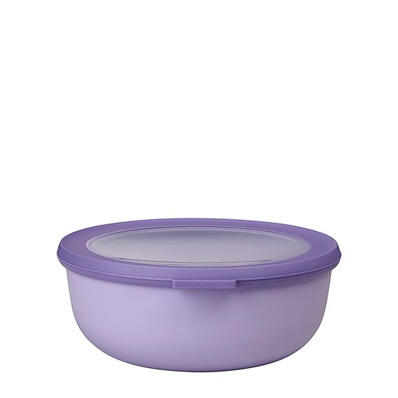 Mepal Multi Bowl Cirqula Round - Mikrowellen Geschir - Geeignet als Luftdichte Aufbewahrungsbox für den Kühlschrank, Mikrowellengeschirr & als Frischhaltedosen - 1250 ml - Vivid lilac
