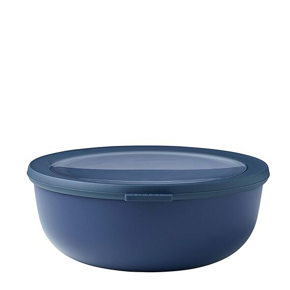 Mepal - Multi Bowl Cirqula Round - Vorratsdose mit Deckel - Geeignet als Luftdichte Aufbewahrungsbox für den Kühlschrank, Mikrowellengeschirr & als Frischhaltedosen - 2250 ml - Nordic Denim
