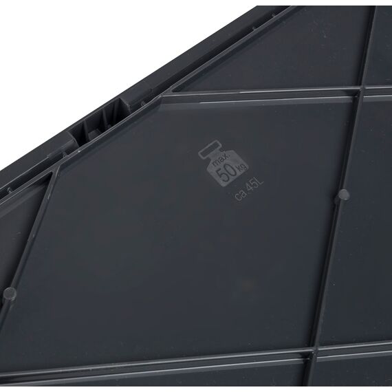 keeeper Stabile Profi-Klappbox mit Soft-Touch Griffen, 45 l, Ben, Eco Blue (Blau), 54x37x28