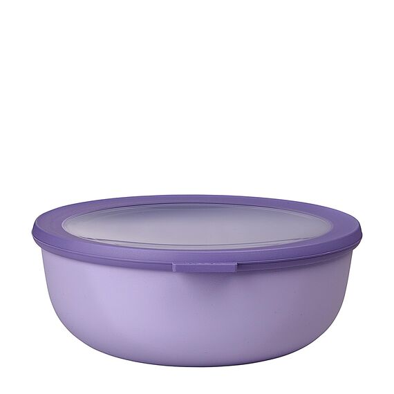 Mepal Multi Bowl Cirqula Round - Mikrowellen Geschir - Geeignet als Luftdichte Aufbewahrungsbox für den Kühlschrank, Mikrowellengeschirr & als Frischhaltedosen - 2250 ml - Vivid lilac