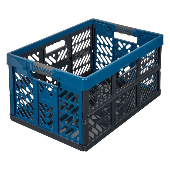 keeeper Stabile Profi-Klappbox mit Soft-Touch Griffen, 45 l, Ben, Eco Blue (Blau), 54x37x28