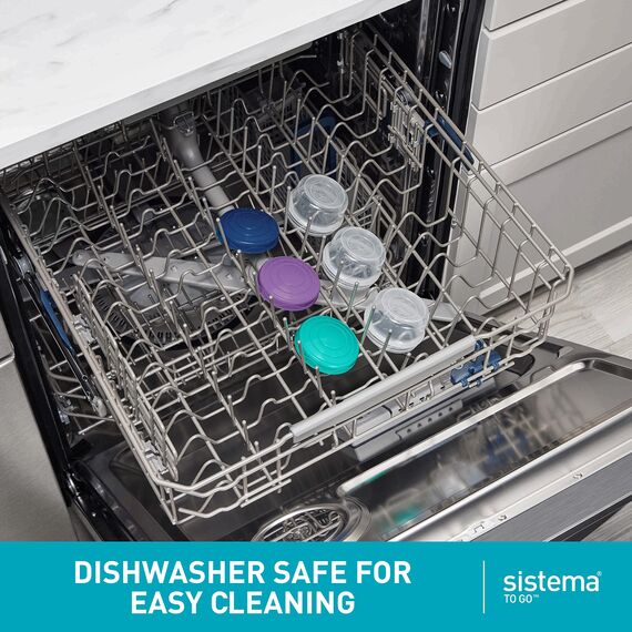 Sistema Snack Pots Mini Bites TO GO Frischhaltedosen | 130 ml | stapelbare Snack-Boxen mit Deckel | BPA-frei | 9 Stück