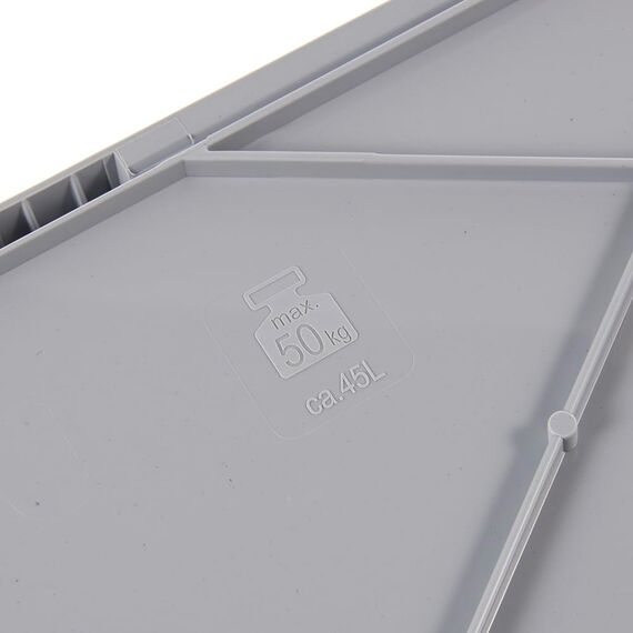 keeeper ben 2x Stabile Profi-Klappboxen mit Soft-Touch Griffen, 45 l, Eco Grass Green