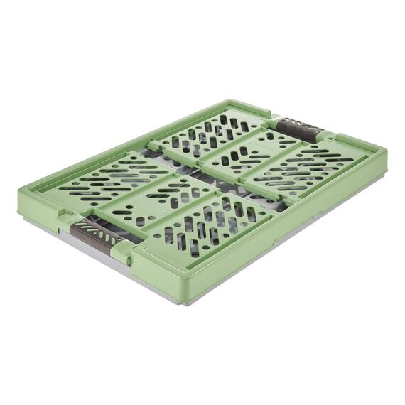 keeeper Stabile Profi-Klappbox mit Soft-Touch Griffen, 54 x 37 x 28 cm, Ben Eco Line, Grün (Eco Grass Green)