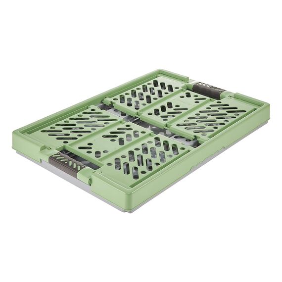 keeeper ben 2x Stabile Profi-Klappboxen mit Soft-Touch Griffen, 45 l, Eco Grass Green