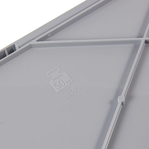 keeeper ben 2x Stabile Profi-Klappboxen mit Soft-Touch Griffen, 45 l, Eco Sky Blue