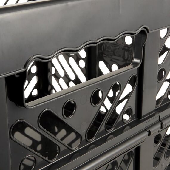 keeeper Stabile Profi-Klappbox mit Soft-Touch Griffen, 54 x 37 x 28 cm, 45 l, Ben, Graphit-Grau