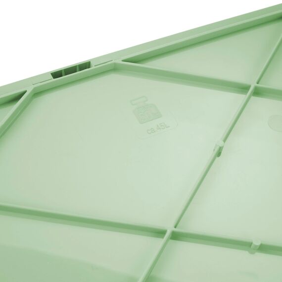 keeeper ben Stabile Profi-Klappbox mit Soft-Touch Griffen, 54 x 37 x 28 cm, 45 l, Eco Line, Grün (Eco Grass Green)