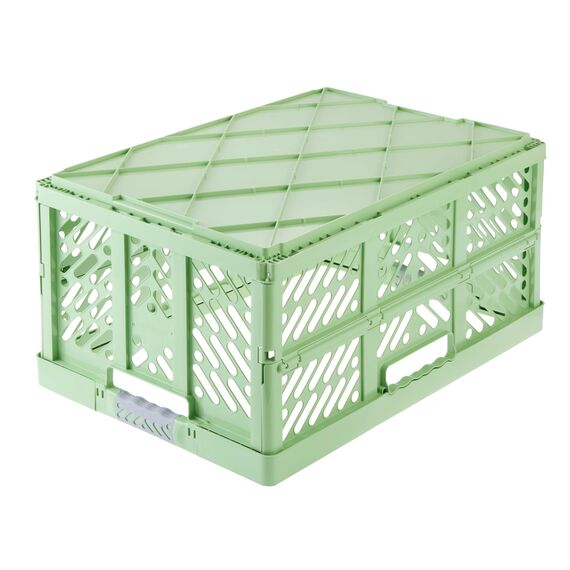 keeeper ben Stabile Profi-Klappbox mit Soft-Touch Griffen, 54 x 37 x 28 cm, 45 l, Eco Line, Grün (Eco Grass Green)