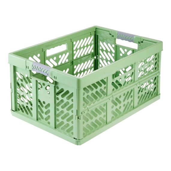 keeeper ben Stabile Profi-Klappbox mit Soft-Touch Griffen, 54 x 37 x 28 cm, 45 l, Eco Line, Grün (Eco Grass Green)