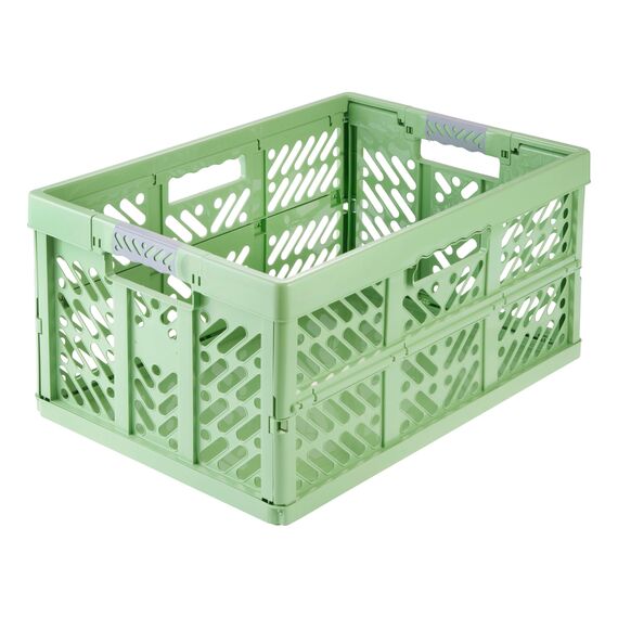 keeeper ben Stabile Profi-Klappbox mit Soft-Touch Griffen, 54 x 37 x 28 cm, 45 l, Eco Line, Grün (Eco Grass Green)