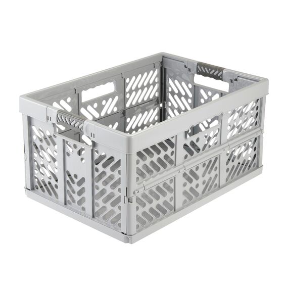 keeeper ben Stabile Profi-Klappbox mit Soft-Touch Griffen, 54 x 37 x 28 cm, 45 l, Grau (Nordic Grey)