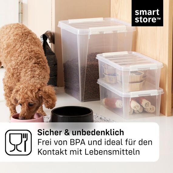 SmartStore - 10x kleine Aufbewahrungsboxen mit Deckel Classic 0,3L (15x9x6cm) | Stapelbare Box mit Deckel | Lebensmittelechte Kunststoffbox | Kleine Plastikbox mit Deckel & verstärkten Ecken