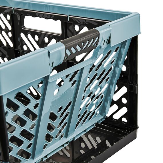 keeeper 2x Stabile Profi-Klappboxen mit Soft-Touch Griffen, 45 l, Ben, Nordic Blue (Blau)