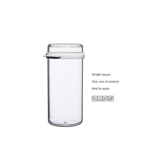 Mepal - Zwiebackdose Stora - Luftdichte Aufbewahrungsbox für Zwieback - Luftdichter Aufbewahrungsbehälter mit Deckel - Ideal für die Organisation in der Küche - 1900 ml - Transparent & White