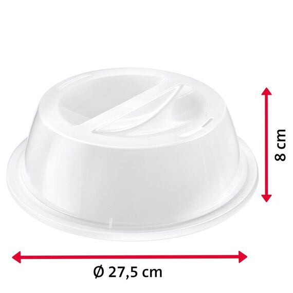 Westmark Teller-Abdeckhaube, Zum Auftauen und Erwärmen in der Mikrowelle, Durchmesser: 27,5 cm, Kunststoff, Weiß, 22462270, Einzeln