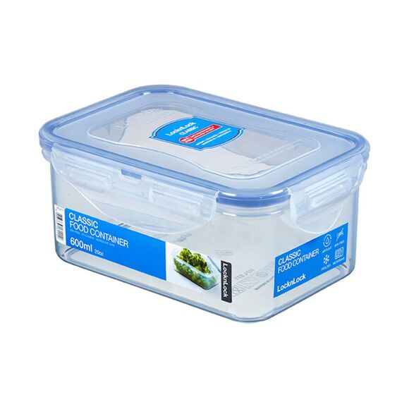 LocknLock PP Classic Frischhaltedose | 0,6 L | 15,1 x 10,8 x 6,9 cm | 100 % luft- und wasserdicht | BPA-frei | Gefrier-& Kühlschrank Organizer | Spülmaschinen-& Mikrowellengeeignet