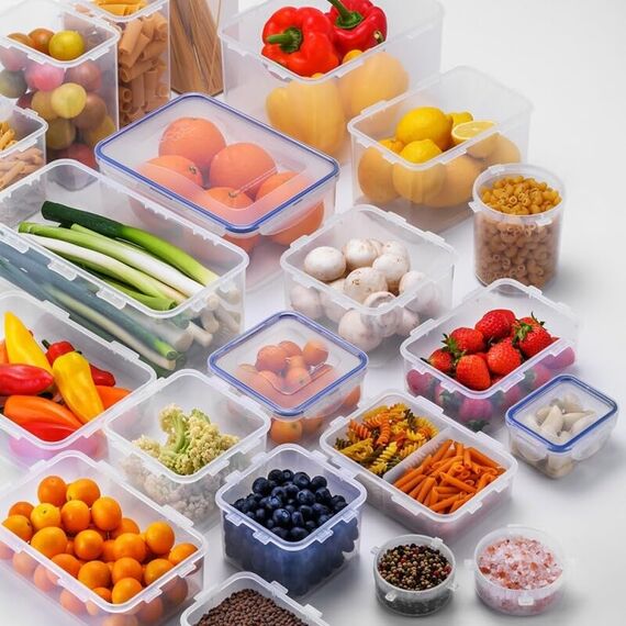 LocknLock CLASSIC Frischhaltedose | 1,3 L | 13,5 x 10,2 x 18,5 cm | 100 % luft- und wasserdichte Vorratsdose | Spülmaschinen-, und Mikrowellengeeignet | BPA-Frei | 4-fach Sicherheits-Verschluss