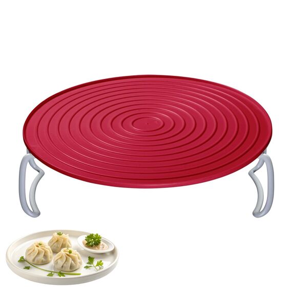 Westmark Teller-Etagère, Zusammenfaltbar, Mikrowellengeeignet, Kunststoff, Rot/Weiß, 22492270