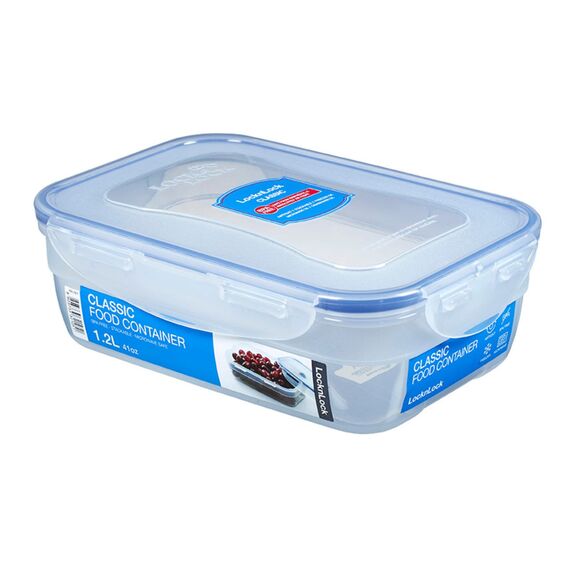 LocknLock CLASSIC Frischhaltedose | 1,2 L | 20,8 x 14,3 x 6,7 cm | 100 % luft- und wasserdichte Vorratsdose | Spülmaschinen-, und Mikrowellengeeignet | BPA-Frei | 4-fach Sicherheits-Verschluss