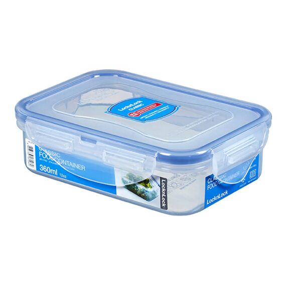 LocknLock CLASSIC Frischhaltedose | 360 ml | 15,1 x 10,8 x 4,5 cm | 100 % luft- und wasserdichte Vorratsdose | Spülmaschinen-, und Mikrowellengeeignet | BPA-Frei | 4-fach Sicherheits-Verschluss