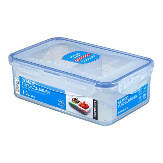 ISI HPL 817C-B Frischhaltedose Lock & Lock mit 3 Innenboxen, 1 eckig 205 x 134 x 69 mm